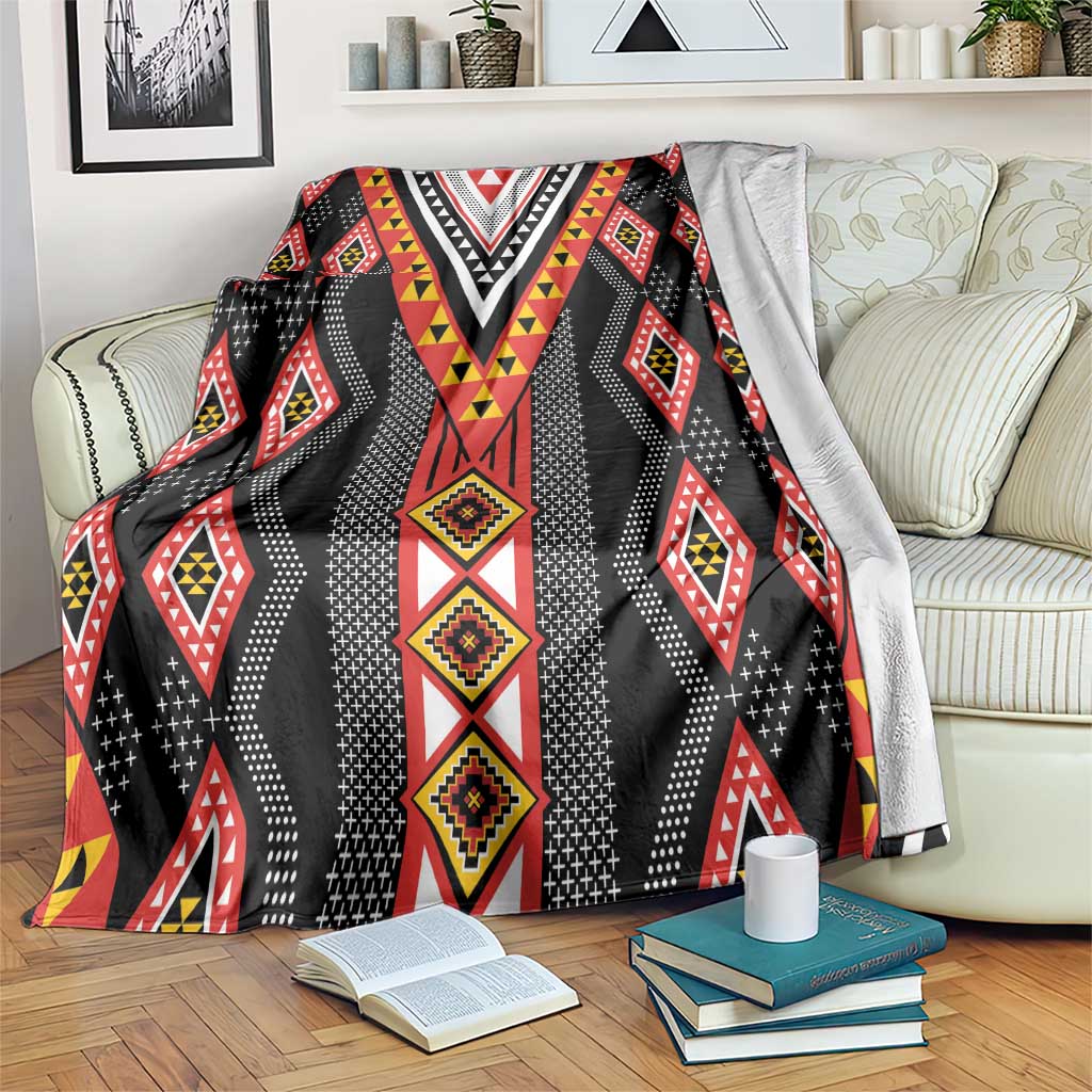 Niho Taniwha Taniko Motif Blanket