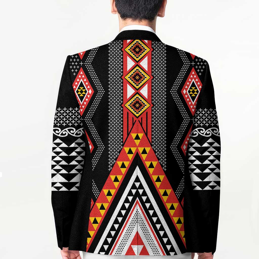 Niho Taniwha Taniko Motif Blazer - Polynesian Pride