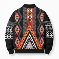 Niho Taniwha Taniko Motif Bomber Puffer Jacket LT9 - Polynesian Pride