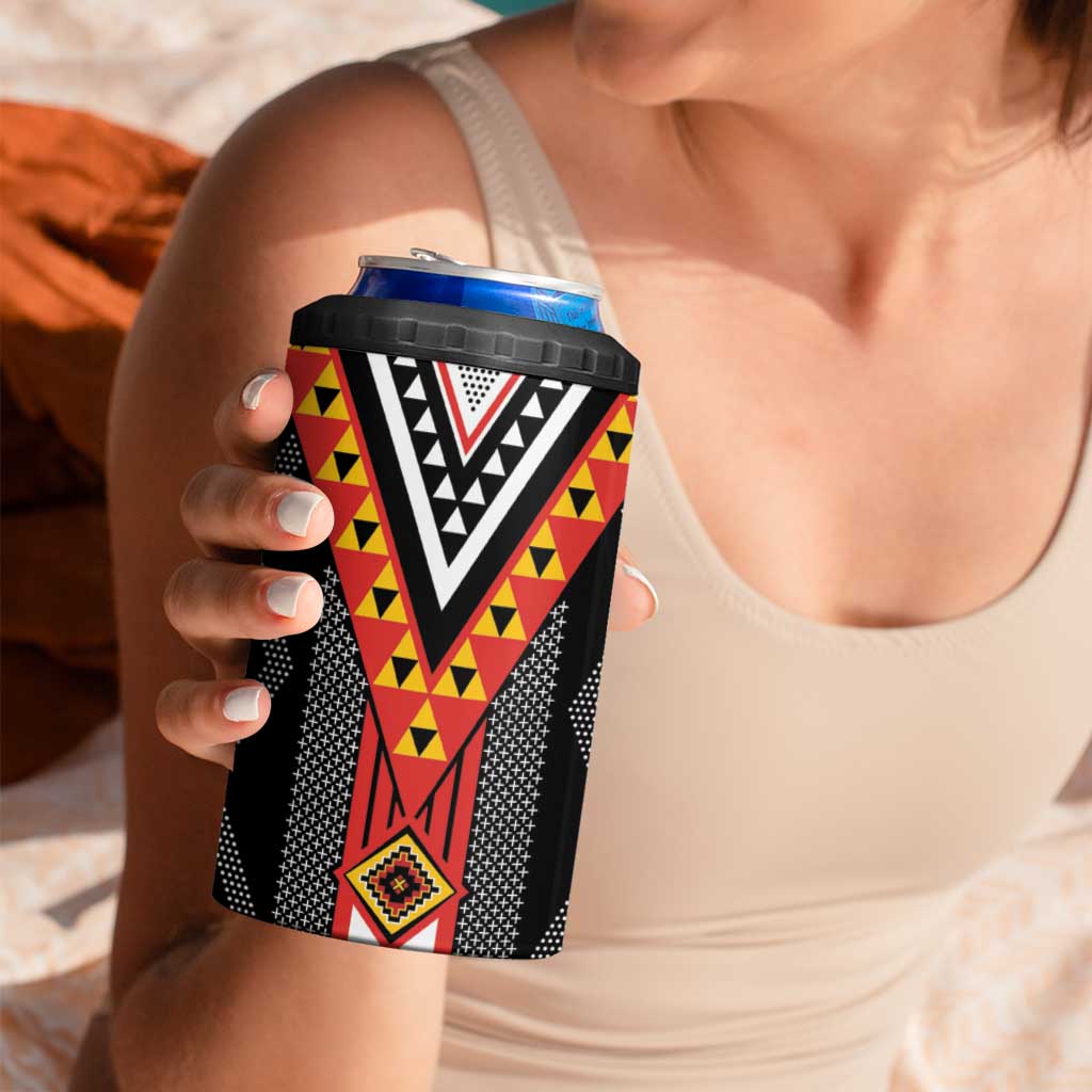 Niho Taniwha Taniko Motif 4 in 1 Can Cooler Tumbler
