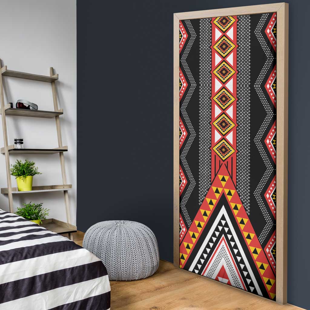 Niho Taniwha Taniko Motif Door Cover - Polynesian Pride