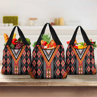 Niho Taniwha Taniko Motif Grocery Bag