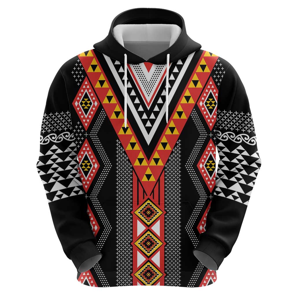 Niho Taniwha Taniko Motif Hoodie