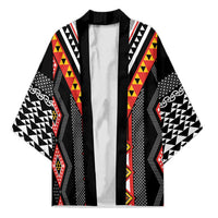 Niho Taniwha Taniko Motif Kimono LT9 Unisex Red - Polynesian Pride
