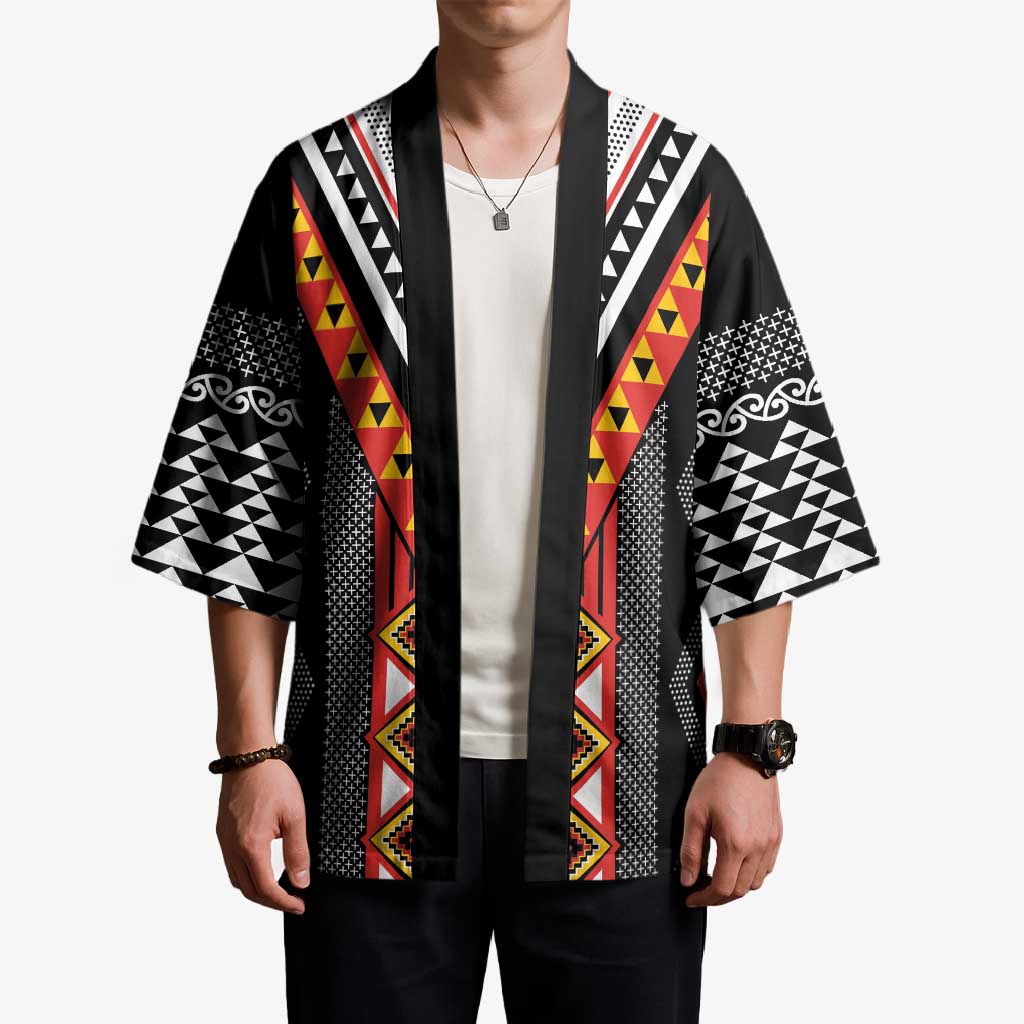 Niho Taniwha Taniko Motif Kimono LT9 - Polynesian Pride