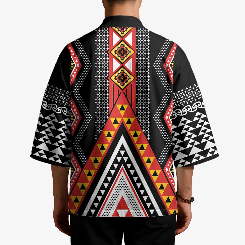 Niho Taniwha Taniko Motif Kimono LT9 - Polynesian Pride