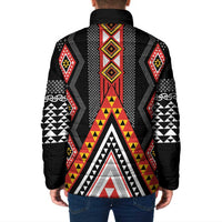 Niho Taniwha Taniko Motif Padded Jacket - Polynesian Pride