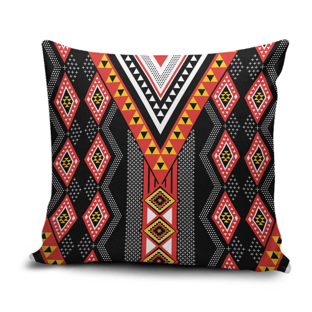 Niho Taniwha Taniko Motif Pillow Cover LT9 Red - Polynesian Pride