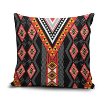 Niho Taniwha Taniko Motif Pillow Cover LT9 Red - Polynesian Pride
