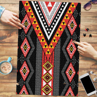 Niho Taniwha Taniko Motif Puzzle LT9 Red - Polynesian Pride