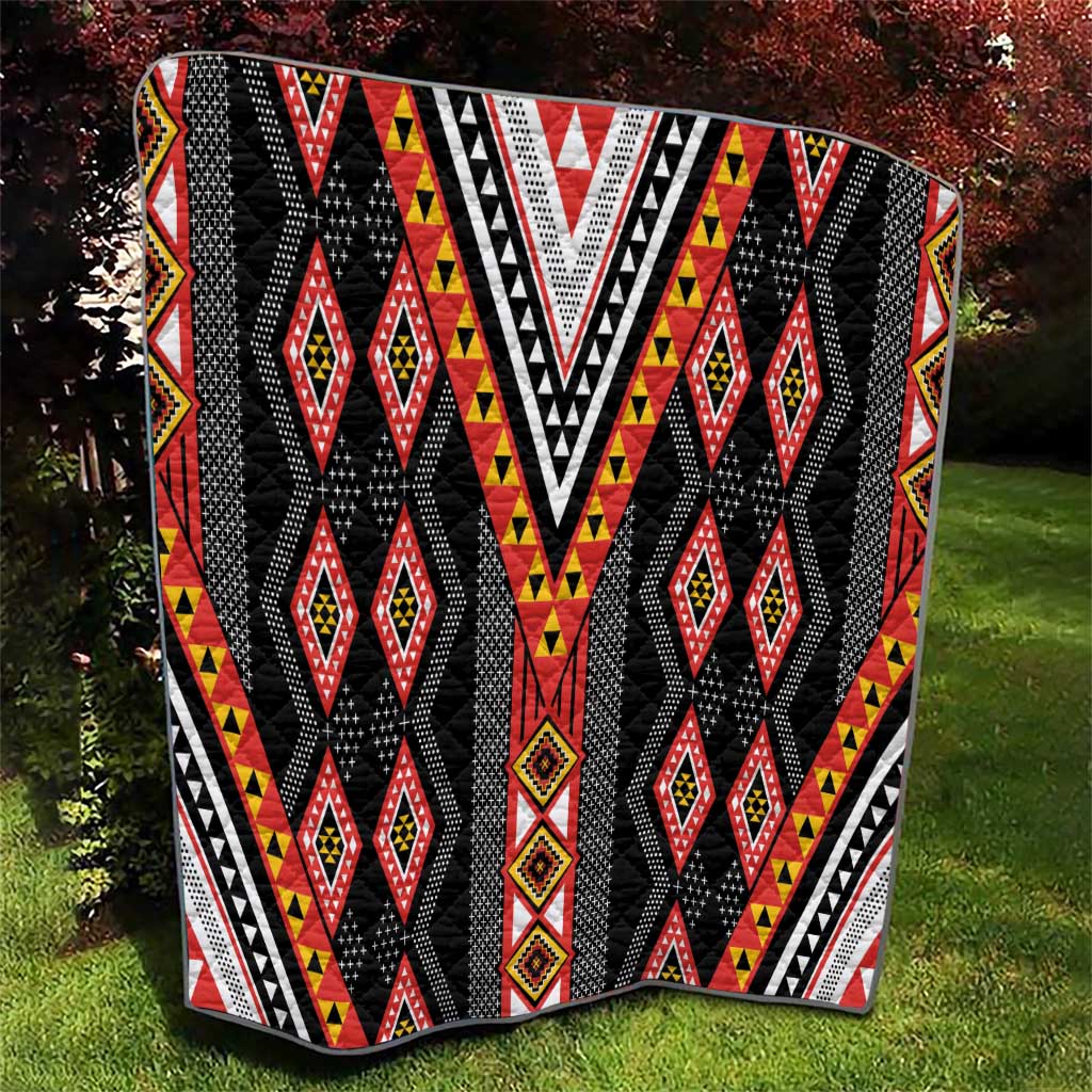 Niho Taniwha Taniko Motif Quilt LT9 - Polynesian Pride