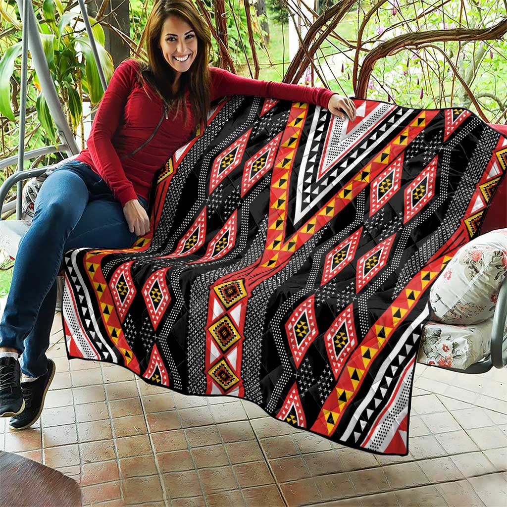 Niho Taniwha Taniko Motif Quilt LT9 - Polynesian Pride