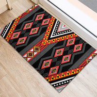Niho Taniwha Taniko Motif Rubber Doormat LT9 - Polynesian Pride