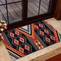 Niho Taniwha Taniko Motif Rubber Doormat LT9 - Polynesian Pride