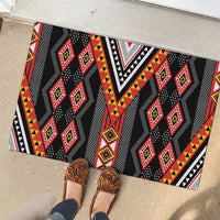 Niho Taniwha Taniko Motif Rubber Doormat LT9 - Polynesian Pride