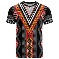 Niho Taniwha Taniko Motif T Shirt LT9 Red - Polynesian Pride