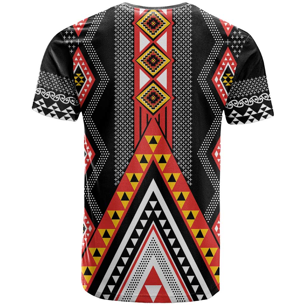 Niho Taniwha Taniko Motif T Shirt LT9 - Polynesian Pride