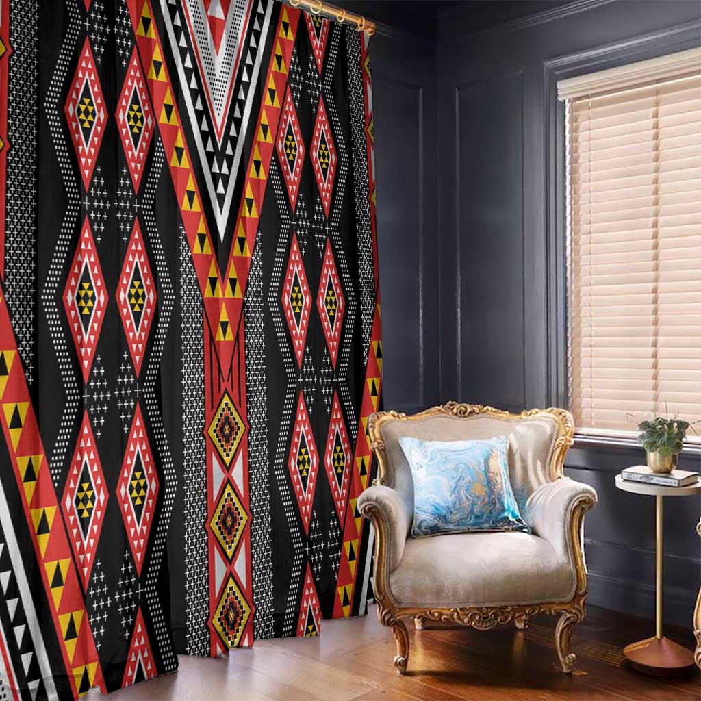 Niho Taniwha Taniko Motif Window Curtain