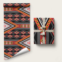 Niho Taniwha Taniko Motif Wrapping Paper LT9 58" × 23" Red - Polynesian Pride