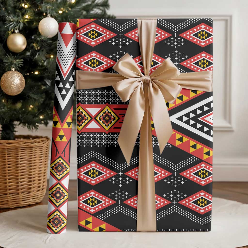 Niho Taniwha Taniko Motif Wrapping Paper LT9 - Polynesian Pride