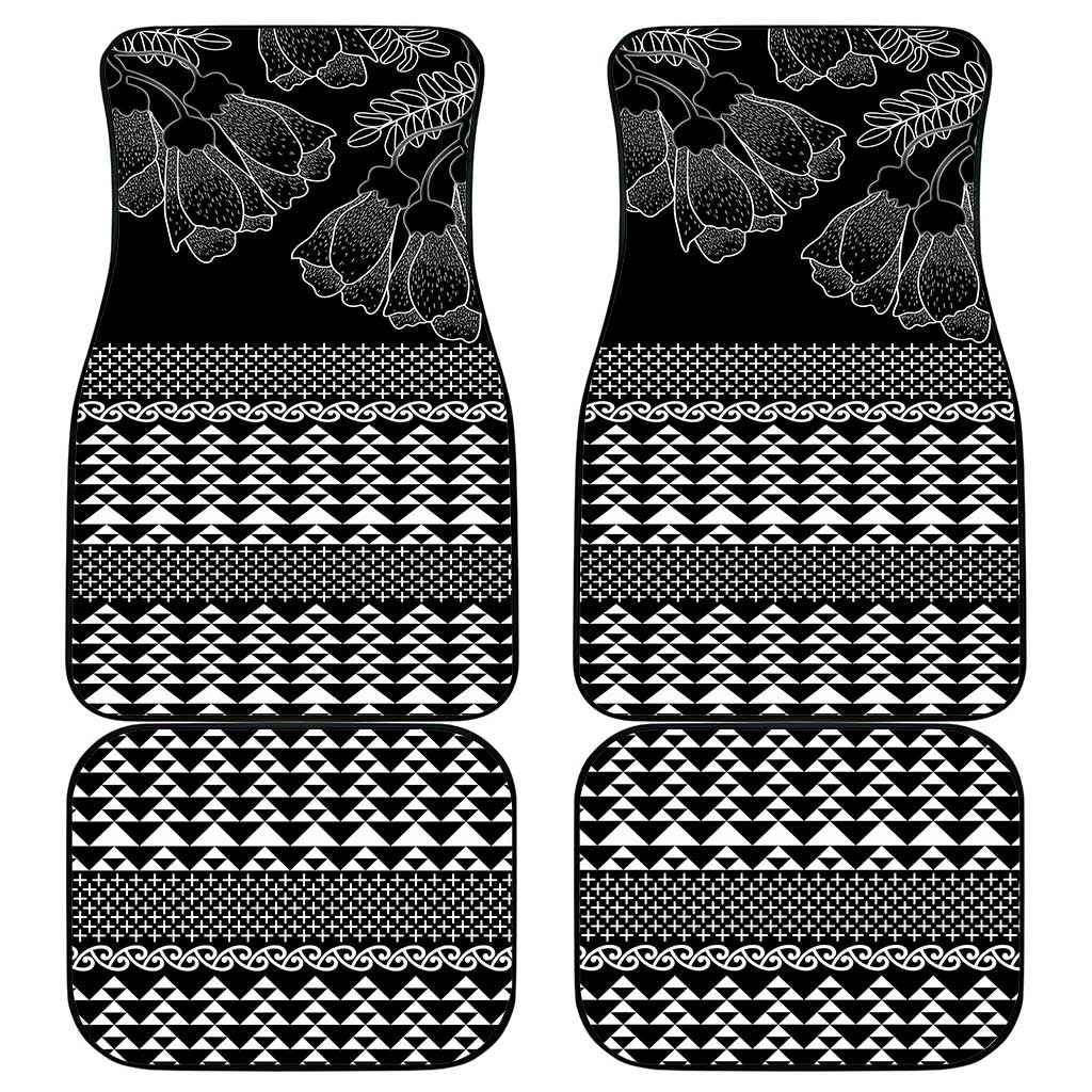 Black Taniko Kowhaiwhai Tukutuku Motif Car Mats