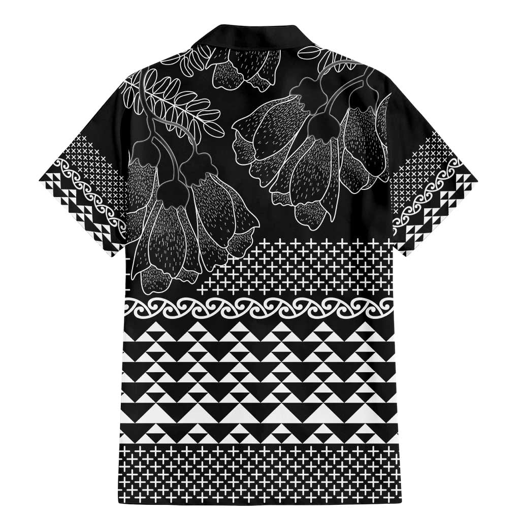 Black Taniko Kowhaiwhai Tukutuku Motif Family Matching Mermaid Dress and Hawaiian Shirt LT9 - Polynesian Pride