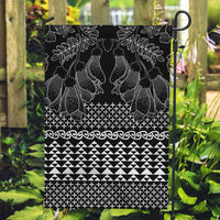 Black Taniko Kowhaiwhai Tukutuku Motif Garden Flag