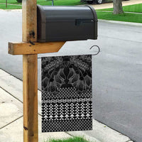 Black Taniko Kowhaiwhai Tukutuku Motif Garden Flag