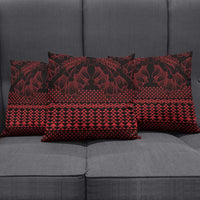 Red Taniko Kowhaiwhai Tukutuku Motif Pillow Cover LT9 - Polynesian Pride