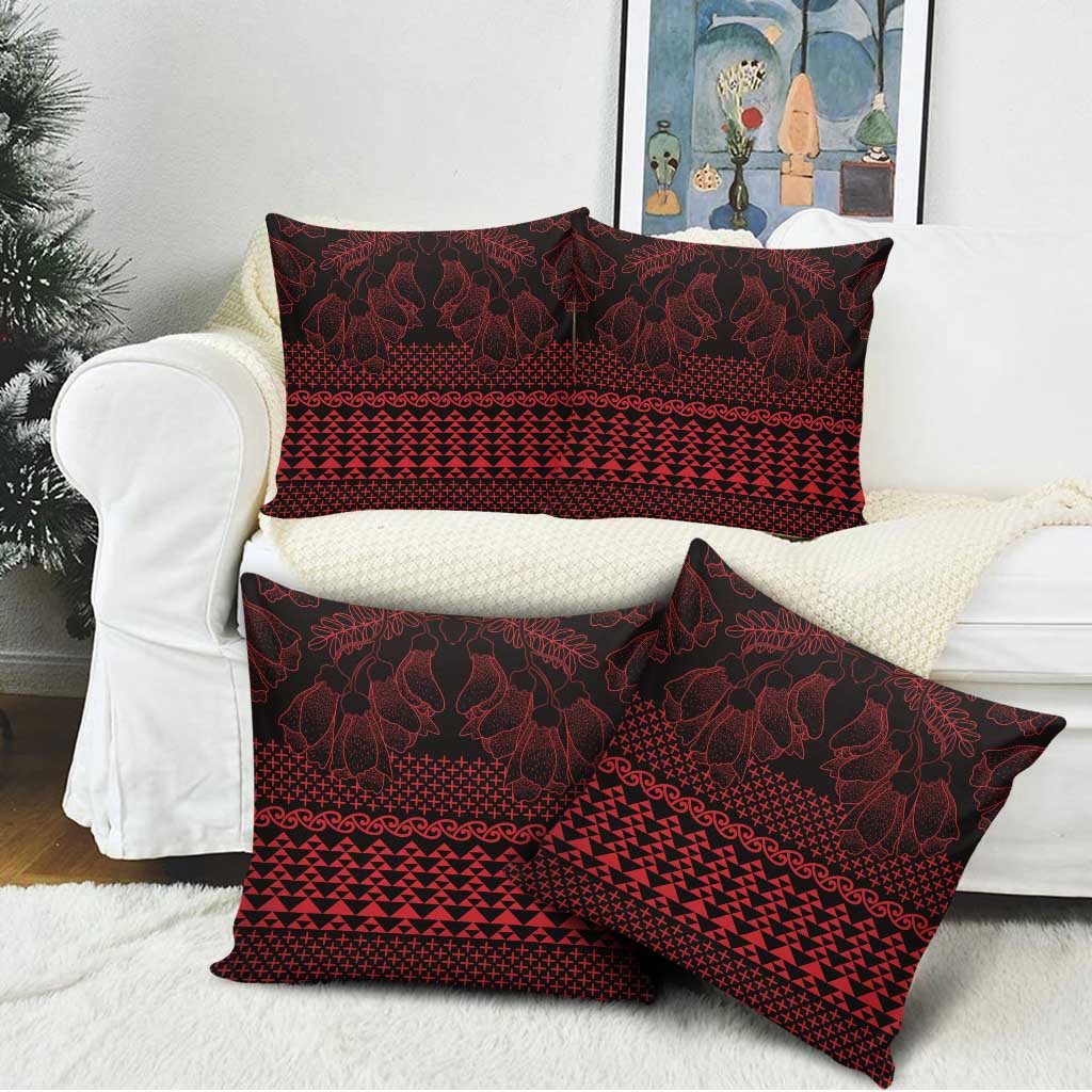 Red Taniko Kowhaiwhai Tukutuku Motif Pillow Cover LT9 - Polynesian Pride
