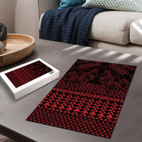 Red Taniko Kowhaiwhai Tukutuku Motif Puzzle - Polynesian Pride