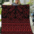 Red Taniko Kowhaiwhai Tukutuku Motif Quilt