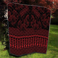 Red Taniko Kowhaiwhai Tukutuku Motif Quilt LT9 - Polynesian Pride