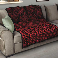 Red Taniko Kowhaiwhai Tukutuku Motif Quilt LT9 - Polynesian Pride