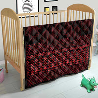 Red Taniko Kowhaiwhai Tukutuku Motif Quilt LT9 - Polynesian Pride