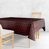 Red Taniko Kowhaiwhai Tukutuku Motif Tablecloth LT9 - Polynesian Pride
