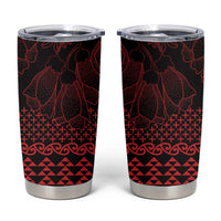 Red Taniko Kowhaiwhai Tukutuku Motif Tumbler Cup LT9 Red - Polynesian Pride