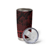 Red Taniko Kowhaiwhai Tukutuku Motif Tumbler Cup LT9 - Polynesian Pride