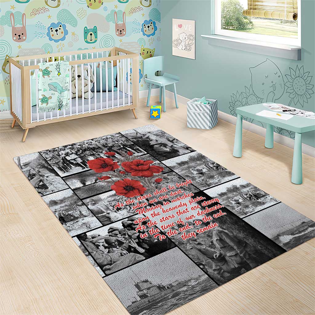 ANZAC Day Gallipoli Campaign Area Rug To The End They Remain