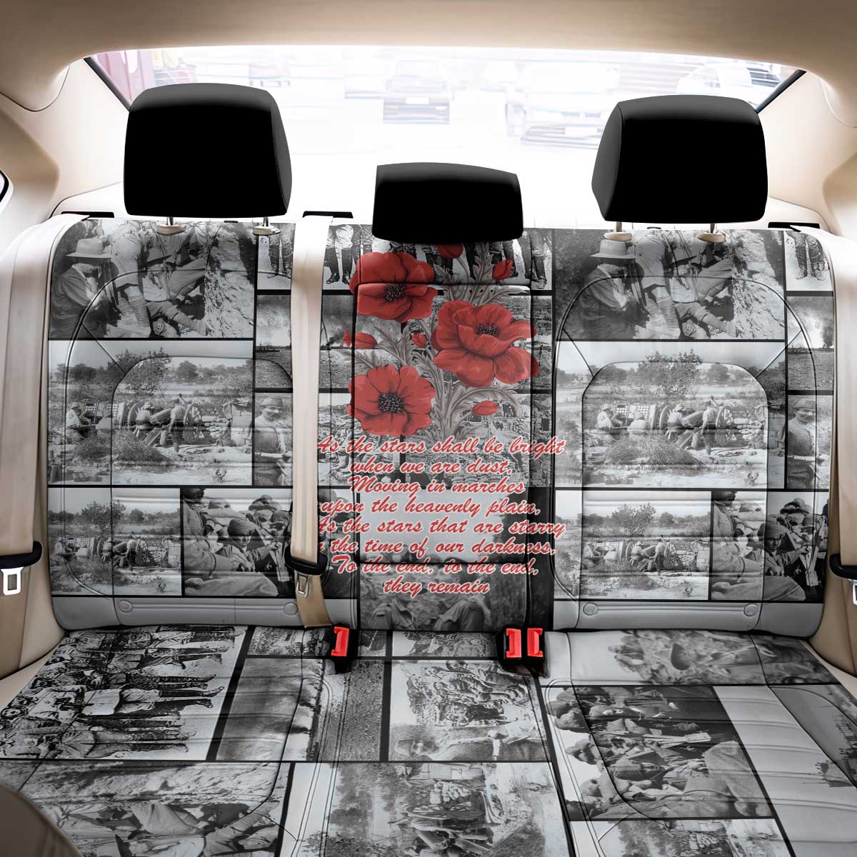 ANZAC Day Gallipoli Campaign Back Car Seat Cover To The End They Remain