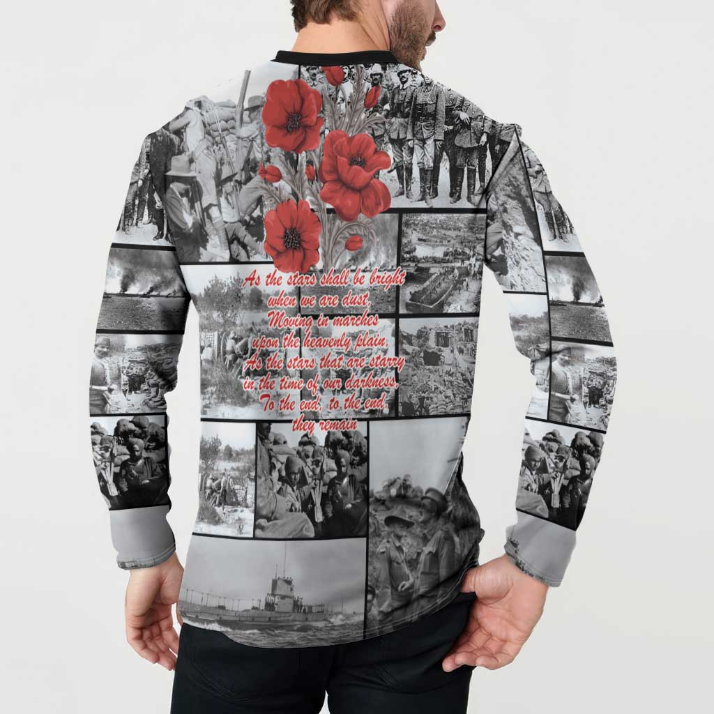 ANZAC Day Gallipoli Campaign Button Sweatshirt To The End They Remain
