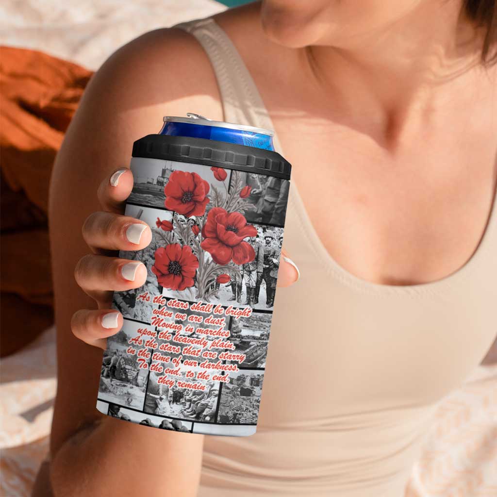 ANZAC Day Gallipoli Campaign 4 in 1 Can Cooler Tumbler To The End They Remain LT9 - Polynesian Pride