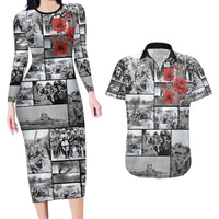 ANZAC Day Gallipoli Campaign Couples Matching Long Sleeve Bodycon Dress and Hawaiian Shirt To The End They Remain