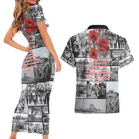 ANZAC Day Gallipoli Campaign Couples Matching Short Sleeve Bodycon Dress and Hawaiian Shirt To The End They Remain