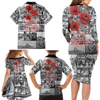 ANZAC Day Gallipoli Campaign Family Matching Long Sleeve Bodycon Dress and Hawaiian Shirt To The End They Remain