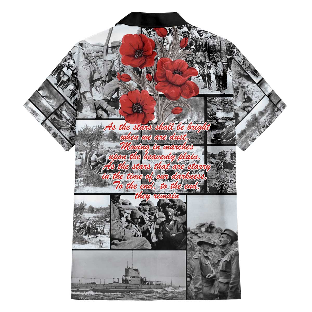 ANZAC Day Gallipoli Campaign Family Matching Off The Shoulder Long Sleeve Dress and Hawaiian Shirt To The End They Remain