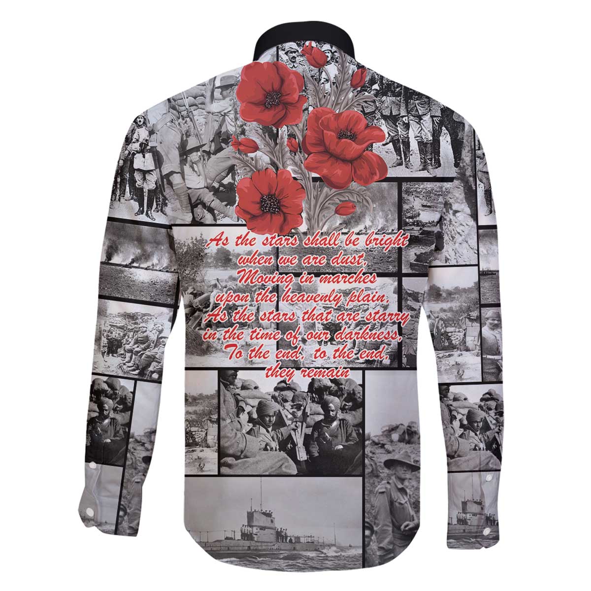 ANZAC Day Gallipoli Campaign Family Matching Off The Shoulder Long Sleeve Dress and Hawaiian Shirt To The End They Remain