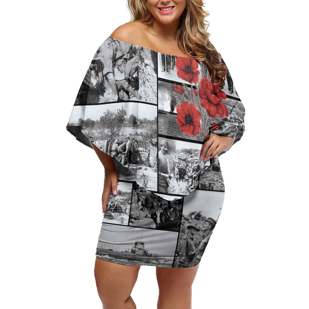 ANZAC Day Gallipoli Campaign Family Matching Off Shoulder Short Dress and Hawaiian Shirt To The End They Remain