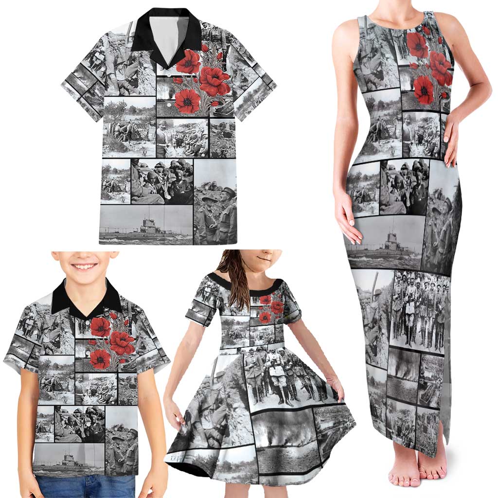 ANZAC Day Gallipoli Campaign Family Matching Tank Maxi Dress and Hawaiian Shirt To The End They Remain