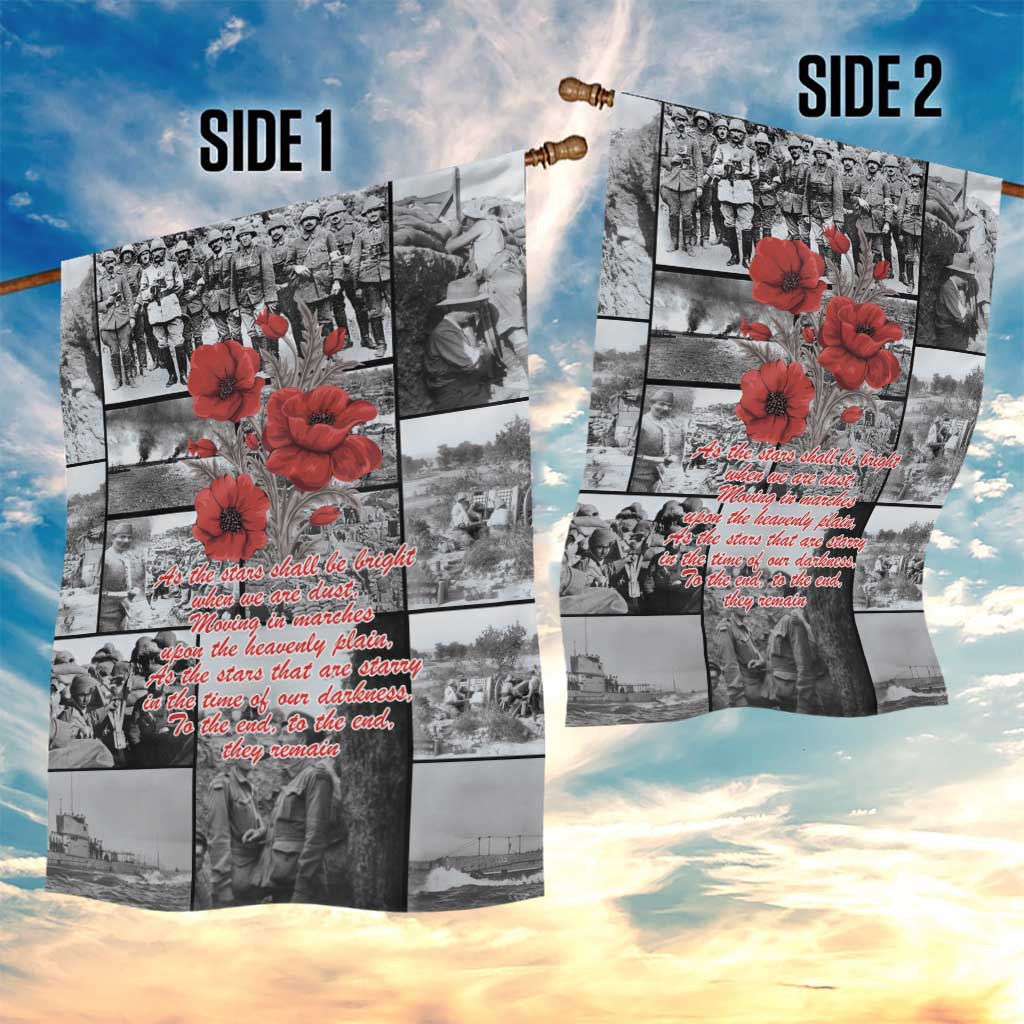 ANZAC Day Gallipoli Campaign Garden Flag To The End They Remain